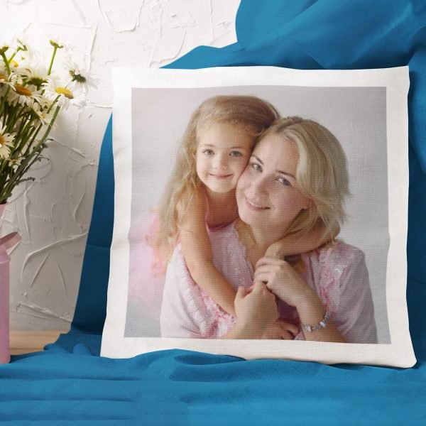 Baby elephant and mom cushion cover