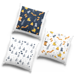 Delightful 3-Pack of Personalised White Satin Cushion Covers