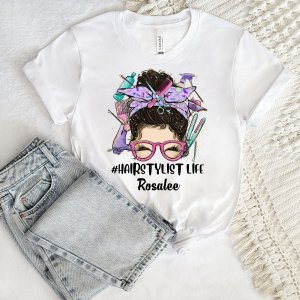 Personalized Job Title Messy Bun T-Shirt - printedgifthouse.com