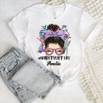 Personalized Job Title Messy Bun T-Shirt - printedgifthouse.com