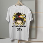 Personalized Job Title Messy Bun T-Shirt - printedgifthouse.com
