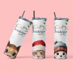 Santa & Friends Christmas Peek-a-Boo Personalised Tumbler