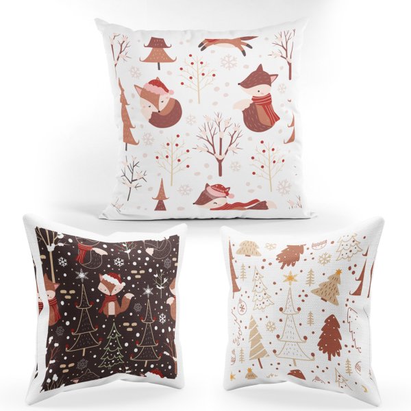 delightful 3-pack of personalized white satin cushion covers - PrintedGiftHouse