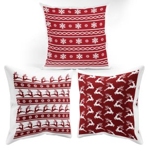 unique and delightful 3-pack of personalized white satin cushion covers