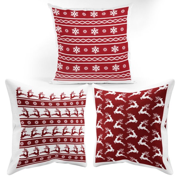unique and delightful 3-pack of personalized white satin cushion covers