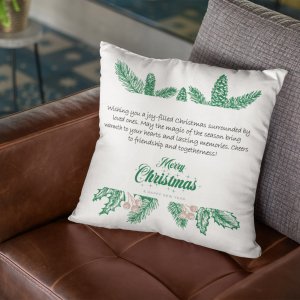 unique and delightful 3-pack of personalized white satin cushion covers