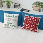 unique and delightful 3-pack of personalized white satin cushion covers