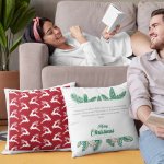 unique and delightful 3-pack of personalized white satin cushion covers