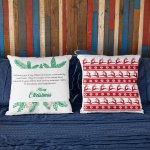 unique and delightful 3-pack of personalized white satin cushion covers