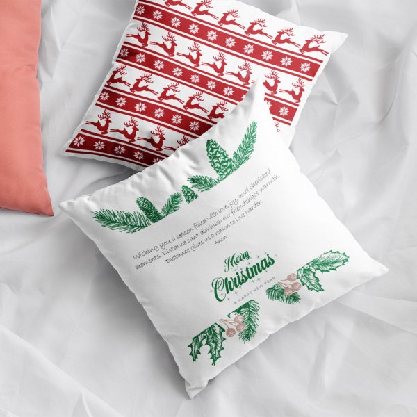 unique and delightful 3-pack of personalized white satin cushion covers