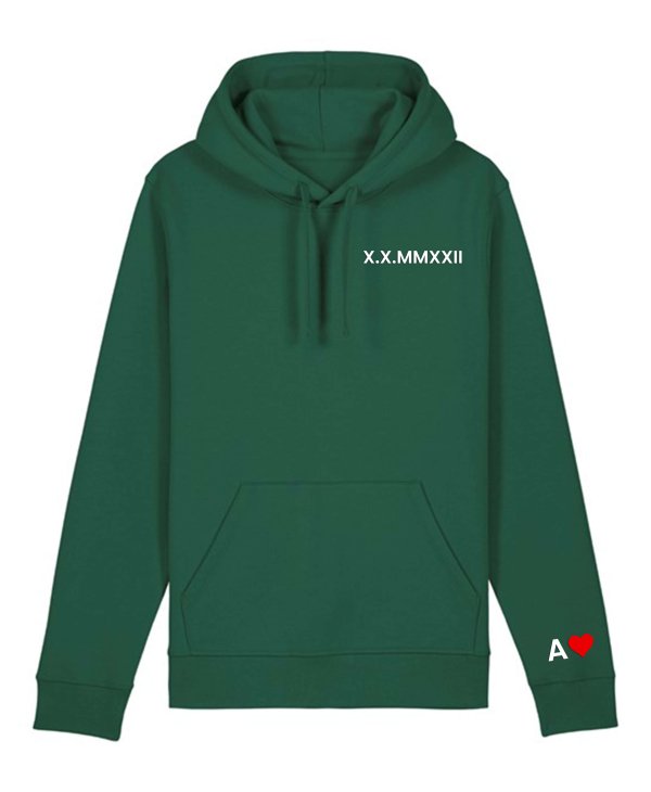 Personalised Roman Numeral Printed Hoodies