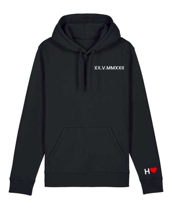 Personalised Roman Numeral Printed Hoodies