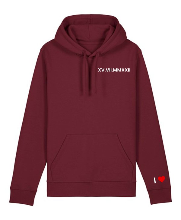 Personalised Roman Numeral Printed Hoodies