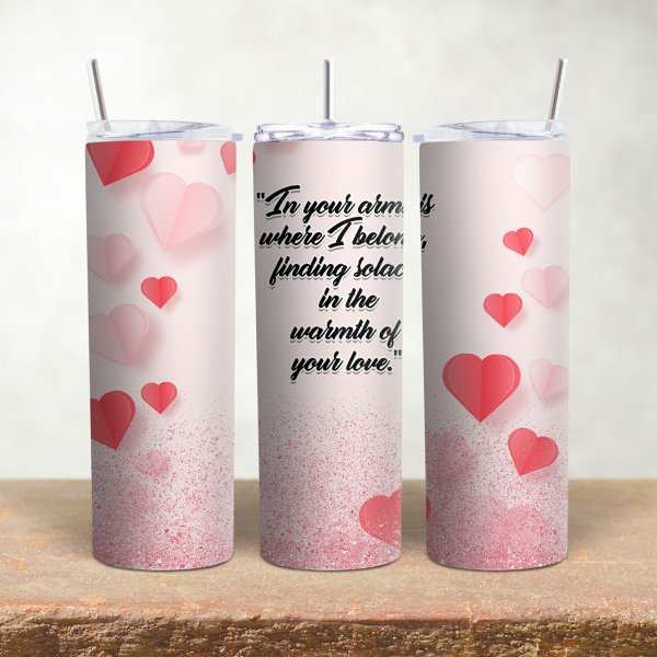 Heart pink tumbler