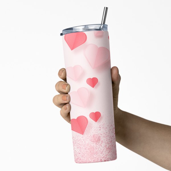 Heart pink tumbler
