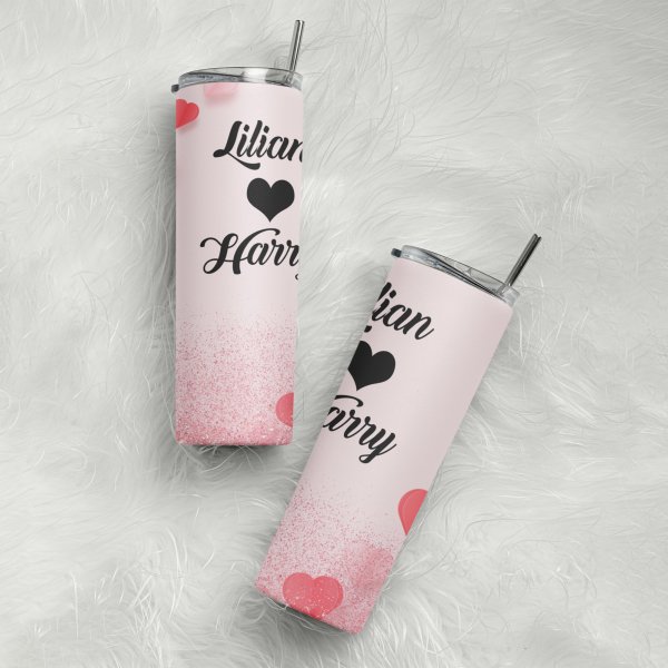 Heart pink tumbler