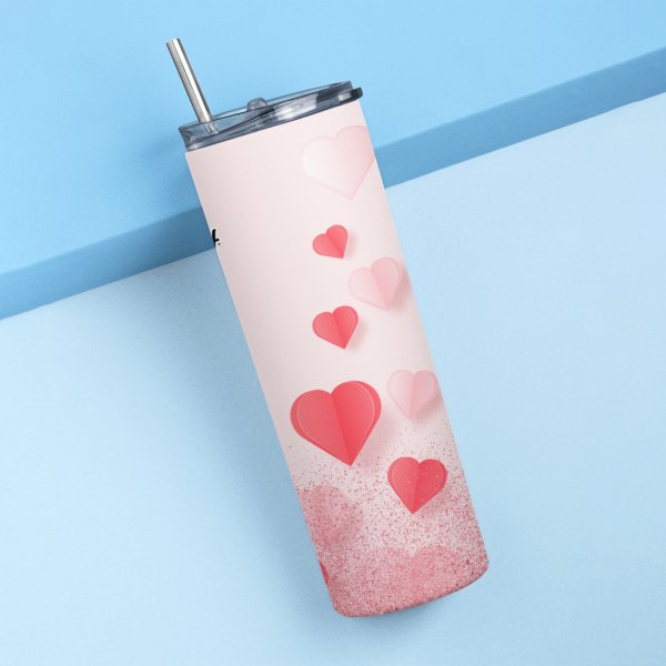 Heart pink tumbler
