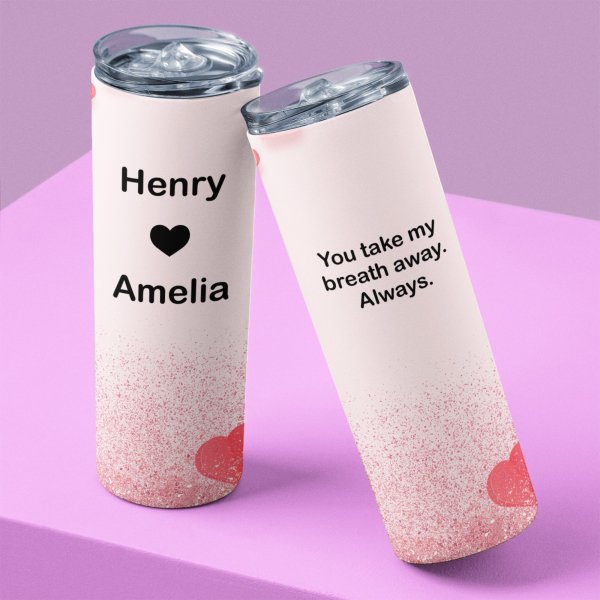 Heart pink tumbler