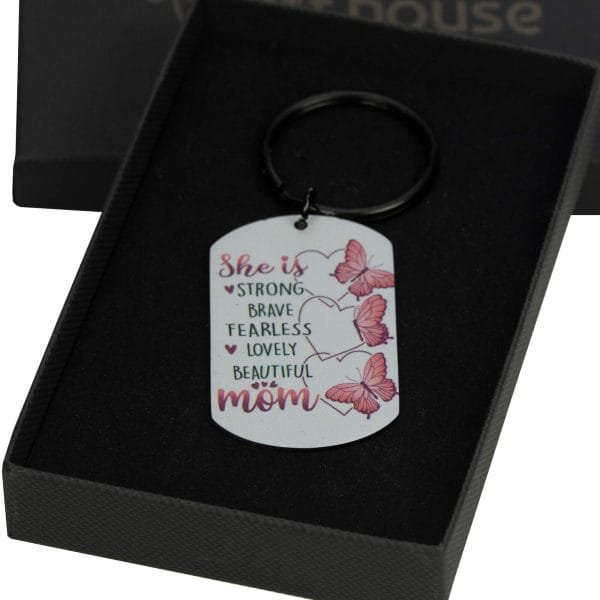 BEST STRONG MOM KEYRING