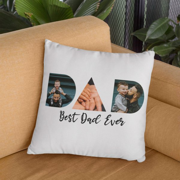 Dad photo collage cushion cover - printedgifthouse