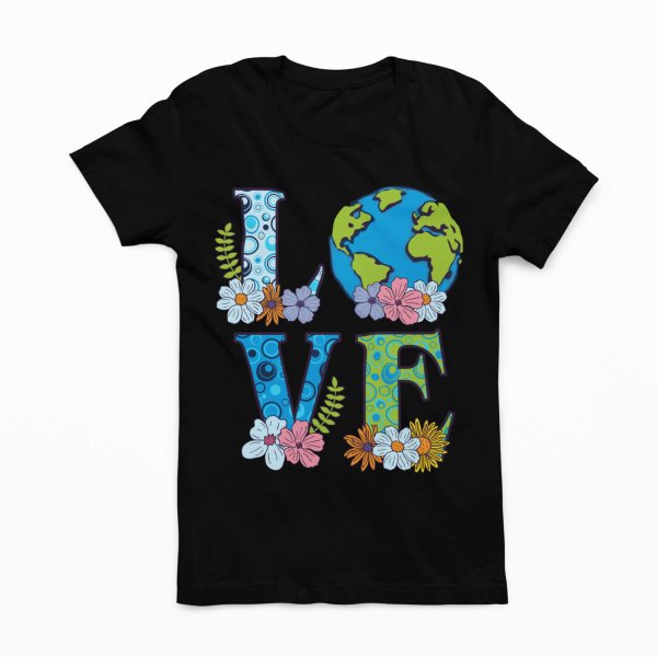 Earth day black t shirt - printedgifthouse