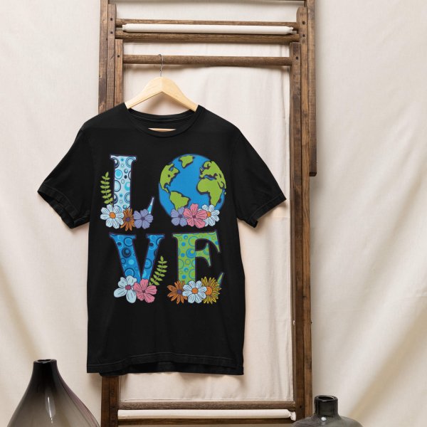 Earth day black t shirt - printedgifthouse