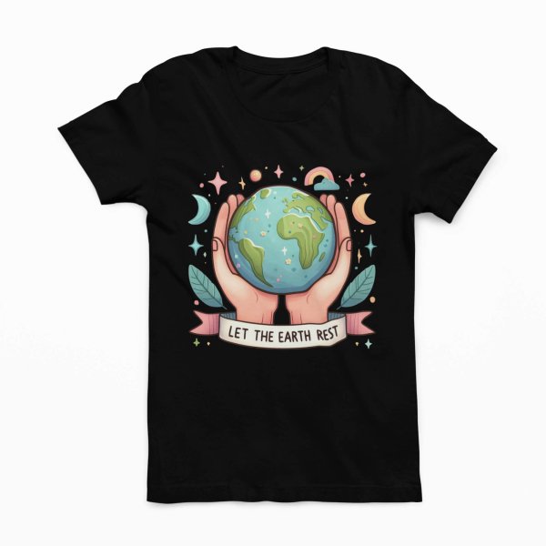 Earth day kids black t shirt - printedgifthouse