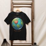 Earth day kids black t shirt - printedgifthouse