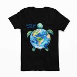 Earth day kids black t shirt - printedgifthouse