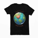 Earth day kids black t shirt - printedgifthouse