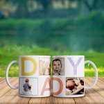 Fathers day - daddy photo collage mug - printedgifthouse