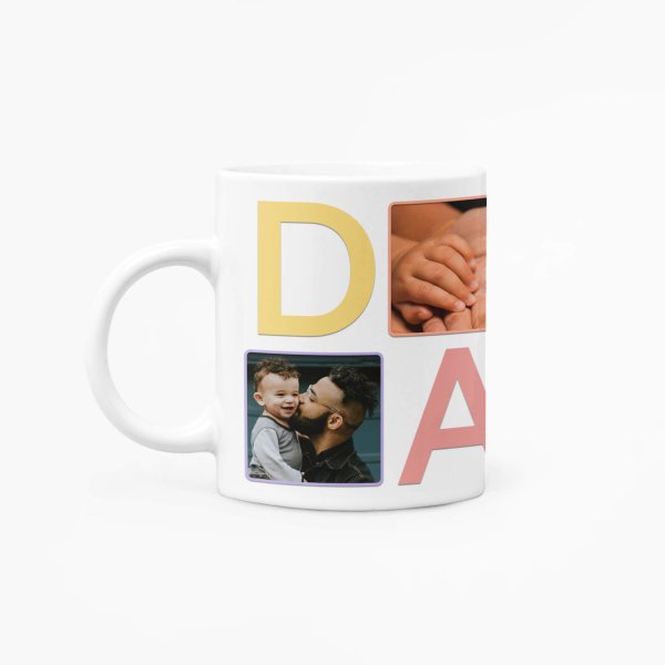 Fathers day - daddy photo collage mug - printedgifthouse