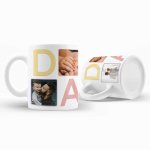 Fathers day - daddy photo collage mug - printedgifthouse