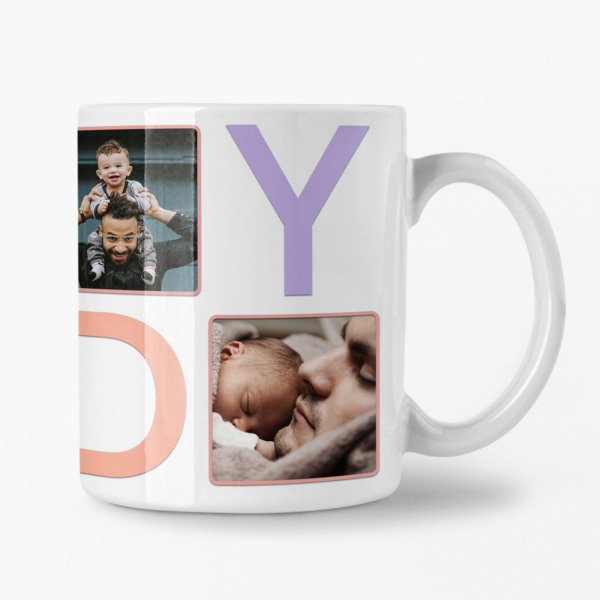Fathers day - daddy photo collage mug - printedgifthouse