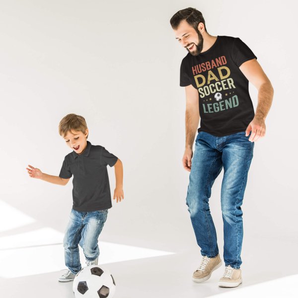 Fathers day sport dad black t shirt - printedgifthouse