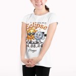 Solar eclipse kids t shirt white - printedgifthouse