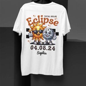 Solar eclipse kids t shirt white - printedgifthouse