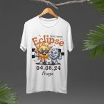 Solar eclipse kids t shirt white - printedgifthouse