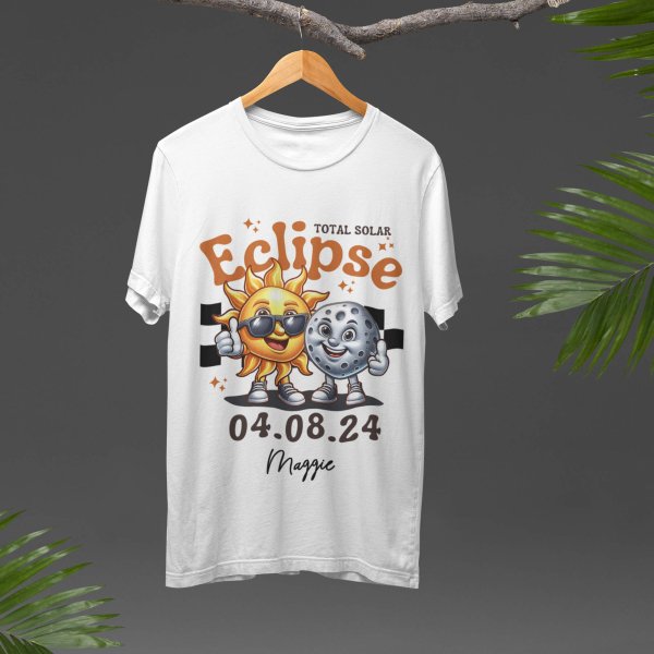 Solar eclipse kids t shirt white - printedgifthouse