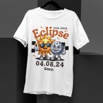 Solar eclipse kids t shirt white - printedgifthouse