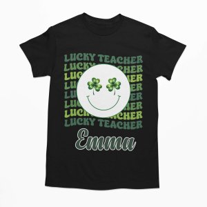 St. Patrick's Day celebration with our personalized teacher's t-shirts - printedgifthouse