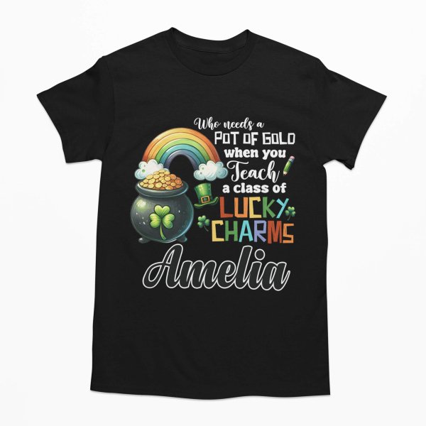 St. Patrick's Day celebration with our personalized teacher's t-shirts - printedgifthouse