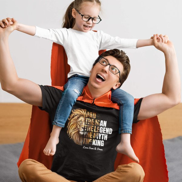 The man the myth the legend dad fathers day white t shirt - printedgifthouse