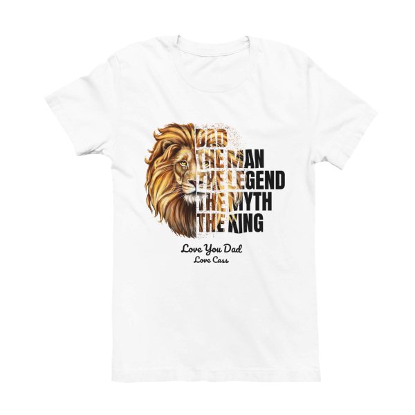 The man the myth the legend dad fathers day white t shirt - printedgifthouse