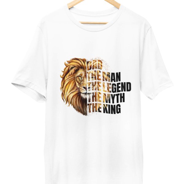 The man the myth the legend dad fathers day white t shirt - printedgifthouse