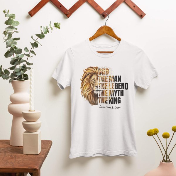 The man the myth the legend dad fathers day white t shirt - printedgifthouse