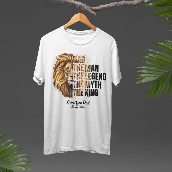 The man the myth the legend dad fathers day white t shirt - printedgifthouse