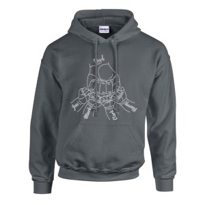 dad hoodie with kids name - fathers day - printedgifthouse