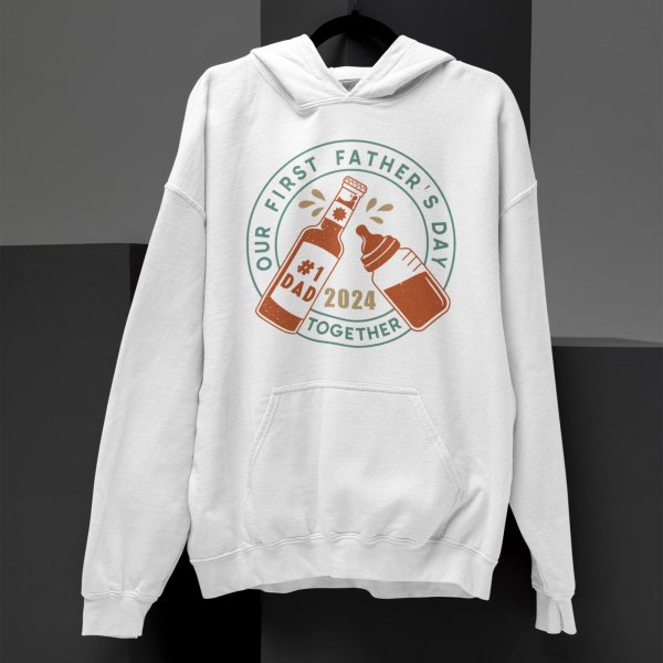 fathers day first fathers day dad hoodie - printedgifthouse