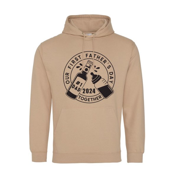 fathers day first fathers day dad hoodie - printedgifthouse